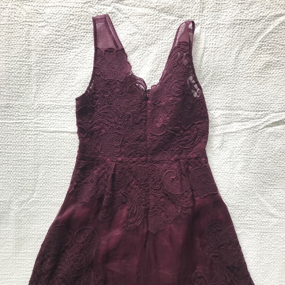 BHLDN Red Wine Bridesmade/Cocktail Dress